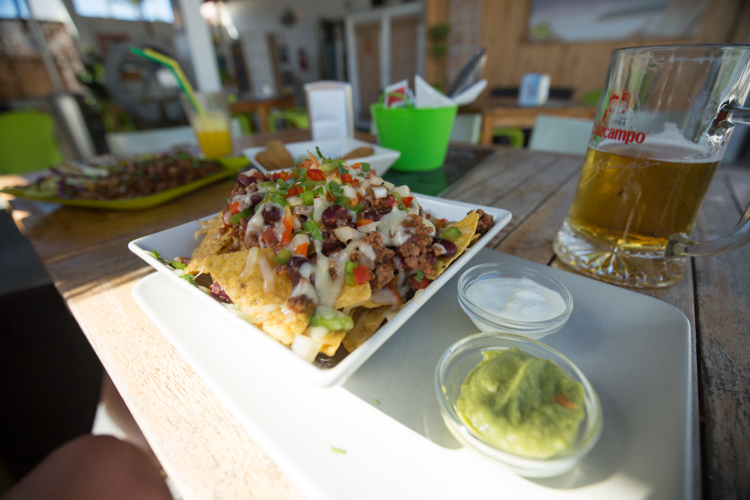 Chili nachos at Citrus Cafe in Corralejo