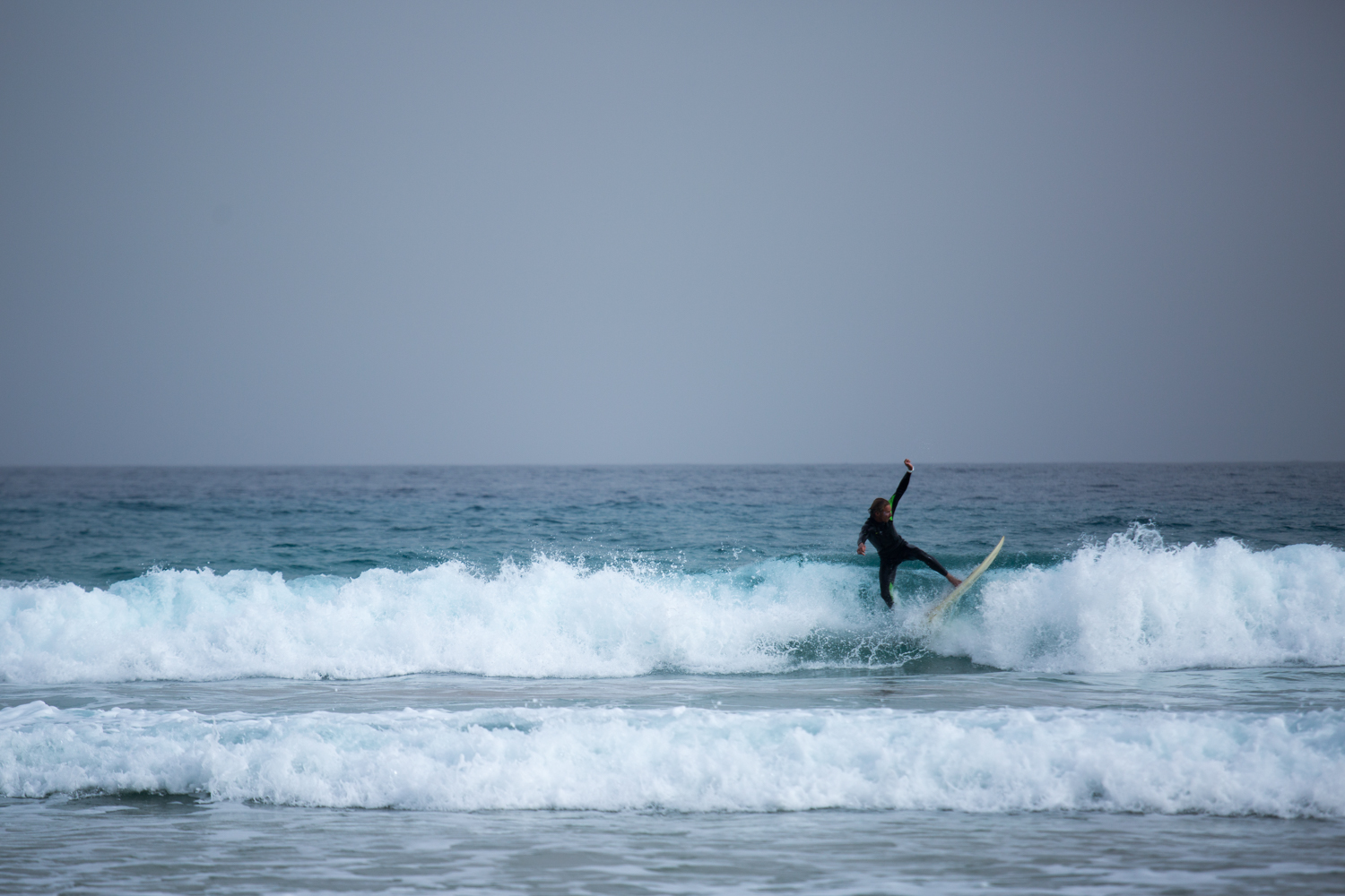 catching a wave surfing