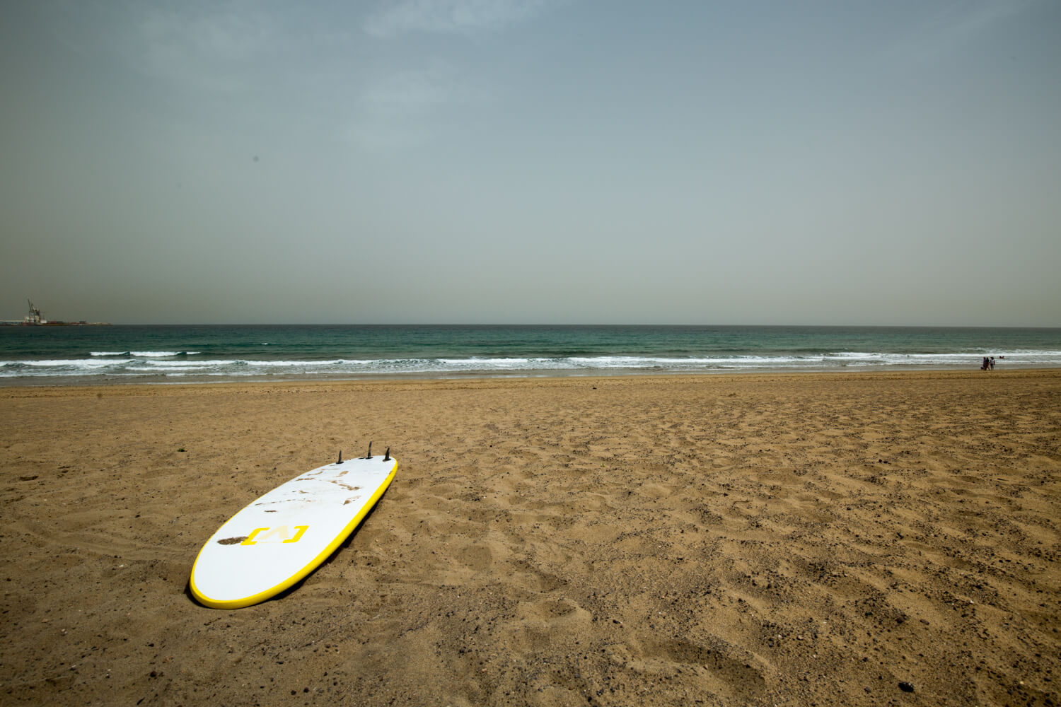 Surf board on Playa Blanca beach, Fuerteventura