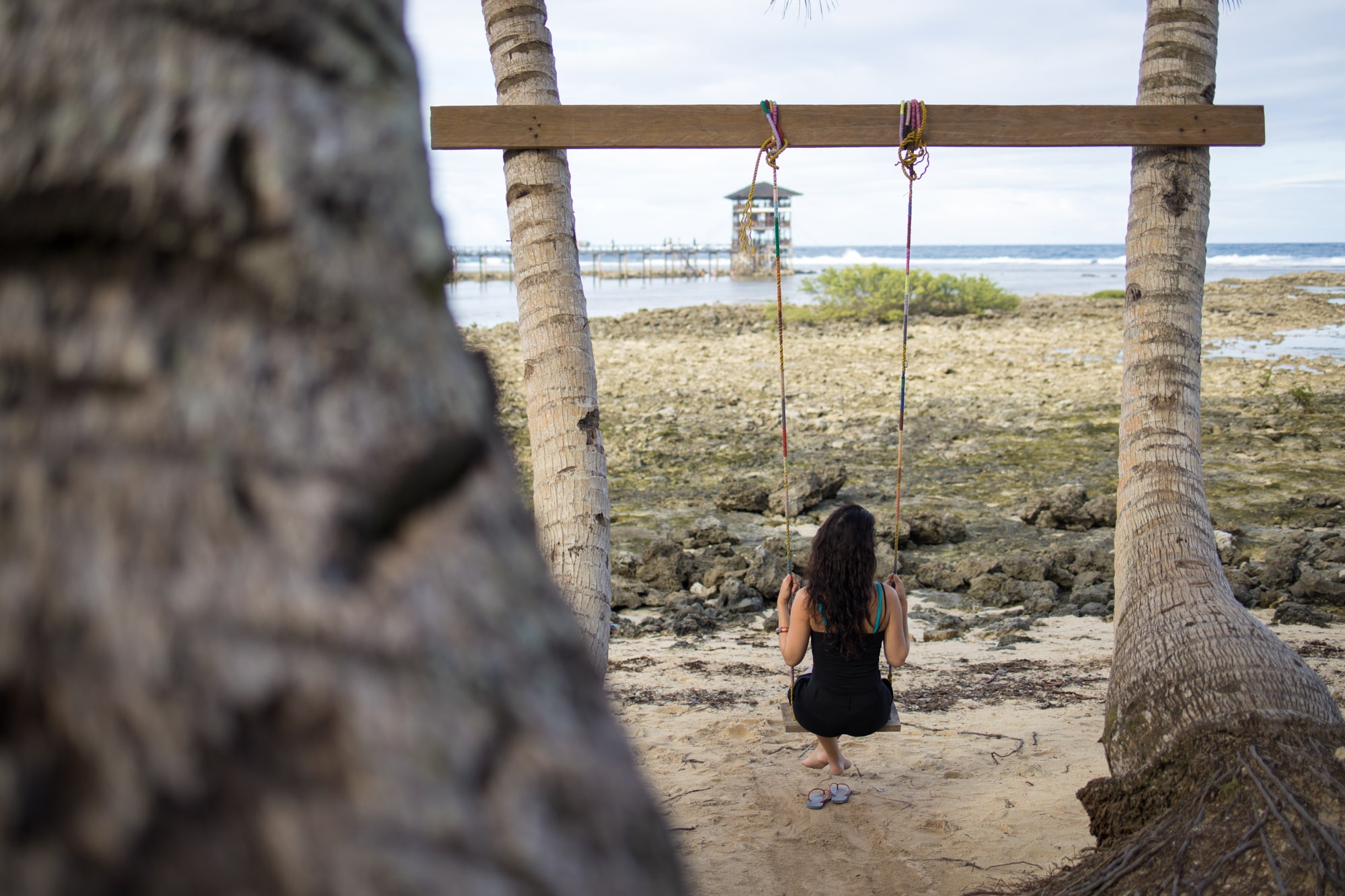 rock stacking on the nora beach