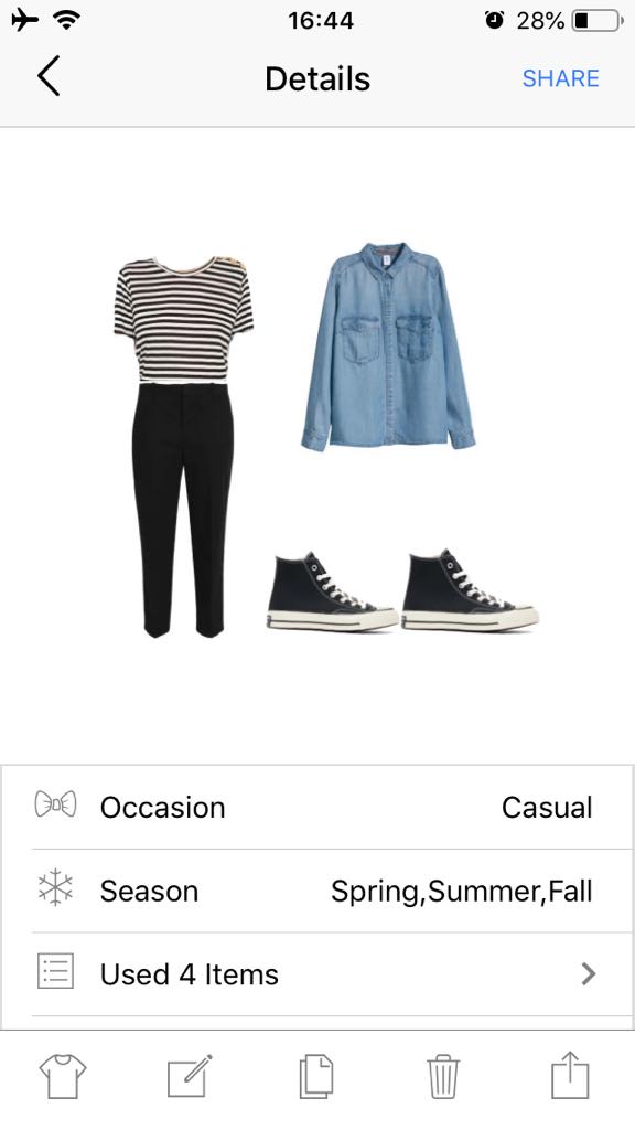 smart closet app lookbook printscreen