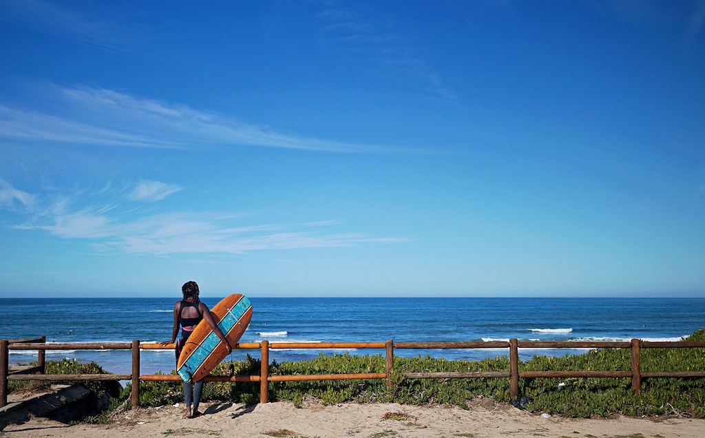 surfer watching the waves in Peniche Baleal, Portugal